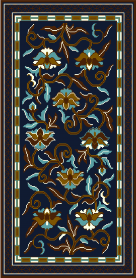 Peony and Arabesque, frame design; Connected Seven Jewels and Torn Crest