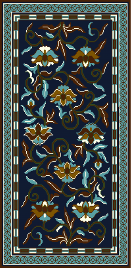 Peony and Arabesque, frame design; Connected Seven Jewels and Torn Crest